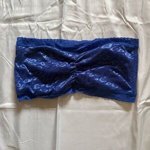 Blue Leopard Print Lace Bandeau